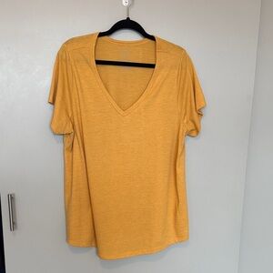 Torrid Mustard V-Neck Short Sleeve Tee